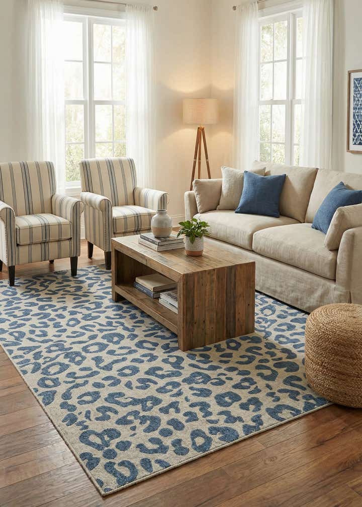 7' 10 x 10' Easy-Clean Safari Indoor / Outdoor Rug