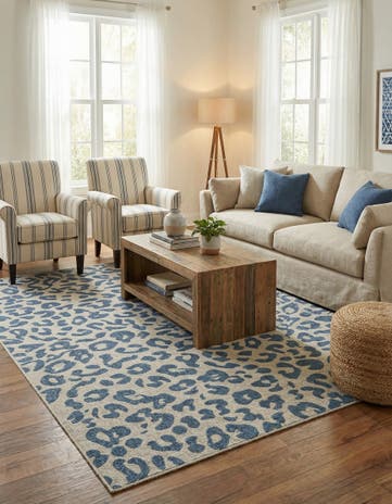 7' 10 x 10' Easy-Clean Safari Indoor / Outdoor Rug