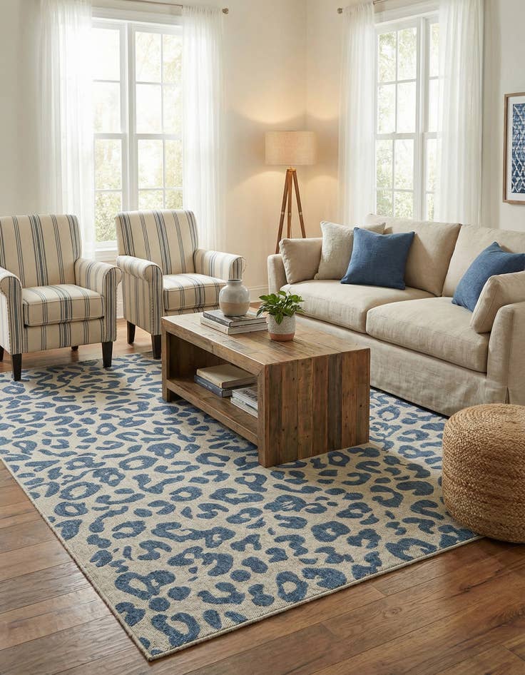 Detail image of 7' 10 x 10'  Washable Safari Indoor / Outdoor Rug