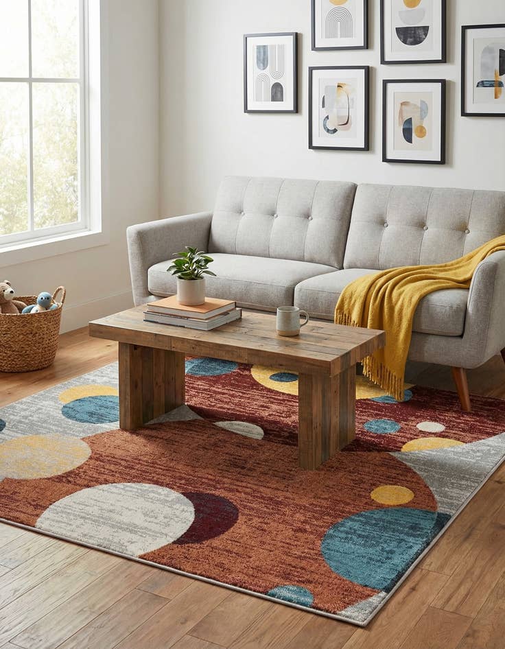 Detail image of 5' 3 x 5' 3 Kamala Washable Square Rug