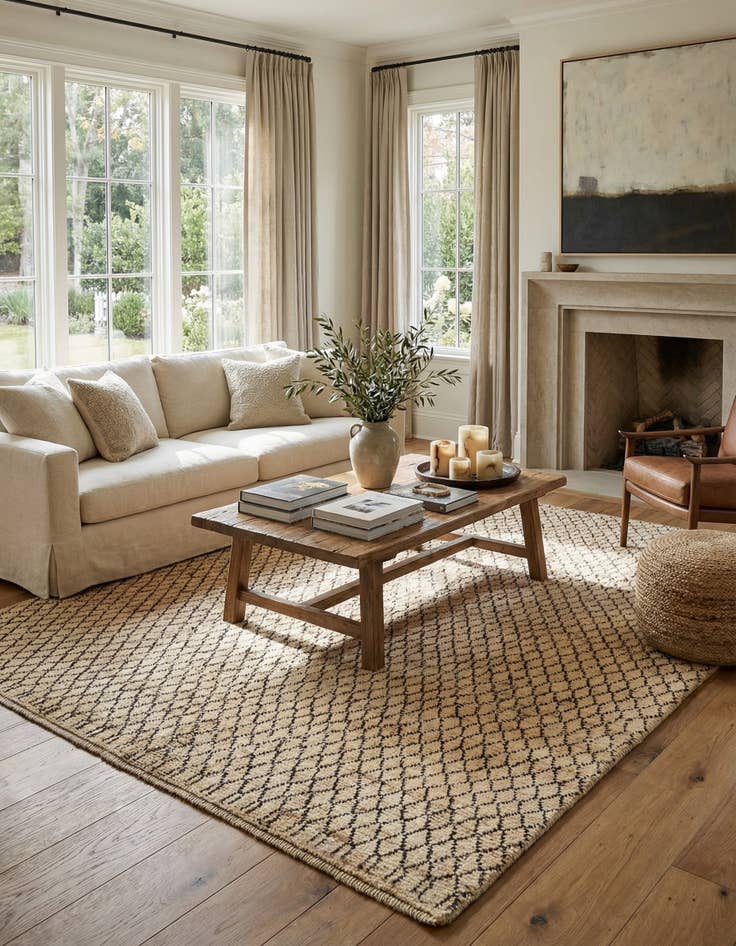 Detail image of  5' 5 x 7' 9  Hand Knotted Darya Wool Rug