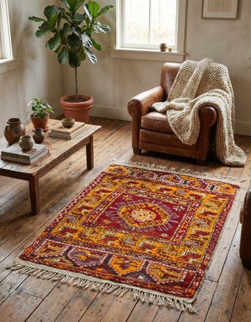 3' 6 x 5' Hand Knotted Anatolian Wool Rug