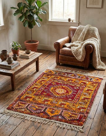 3' 6 x 5' Hand Knotted Anatolian Wool Rug