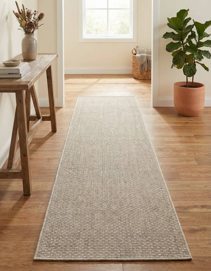 Detail image of  2' x 8'  Washable Solid Indoor / Outdoor Runner Rug