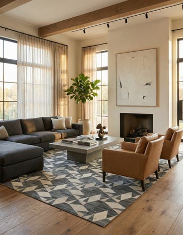 5' 3 x 7' 9 Cowhide - Patchwork Rug