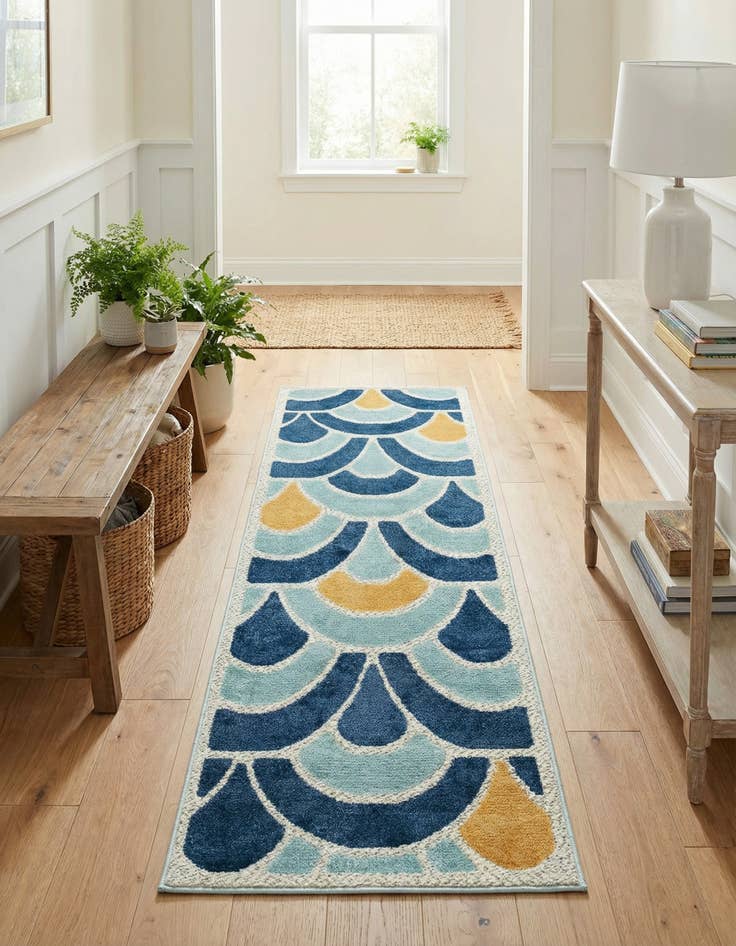 Detail image of 2' x 8'  Washable Belize Indoor / Outdoor Runner Rug
