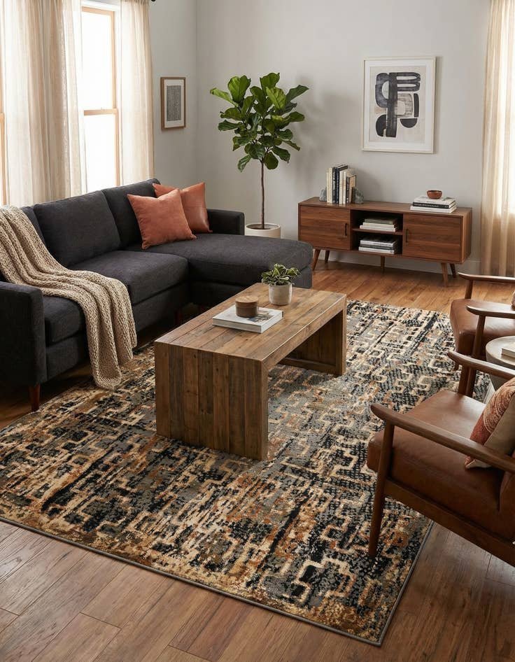 Detail image of 5' 3 x 8' Saturn Rug