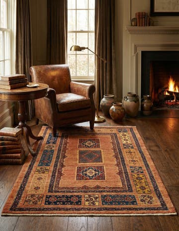 3' 7 x 5' 8 Kashkuli Wool Rug
