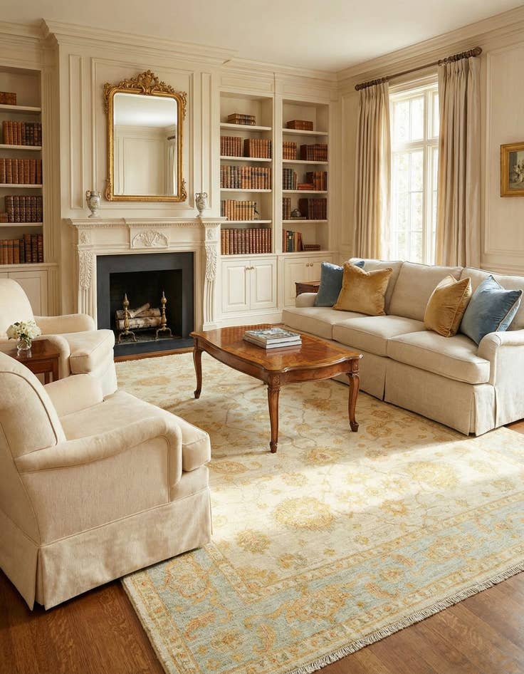 Detail image of 6' 11 x 9' 9 Ziegler Wool Rug