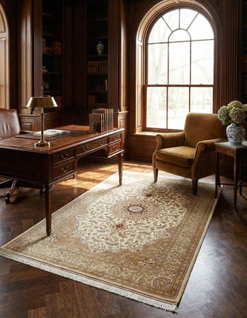 3' 3 x 5' Ghom Silk Rug