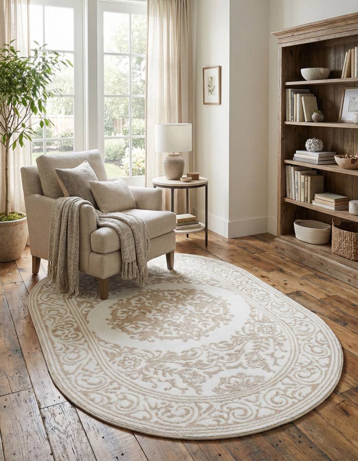 Detail image of 4' x 6' Hermitage Oval Rug