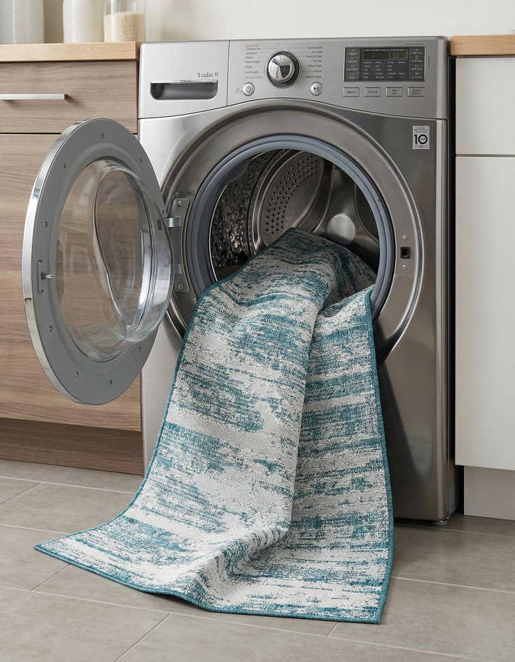 Detail image of  2' 7 x 10'  Washable Modern Indoor / Outdoor Runner Rug