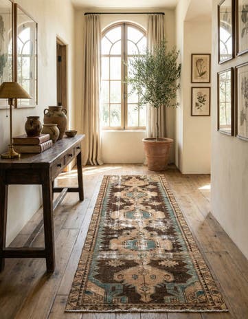 3' 1 x 9' 4 Hand Knotted Ultra Vintage Persian Wool Runner Rug