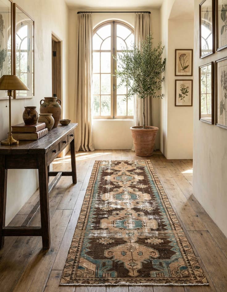 Detail image of 3' 1 x 9' 4  Hand Knotted Ultra Vintage Persian Wool Runner Rug