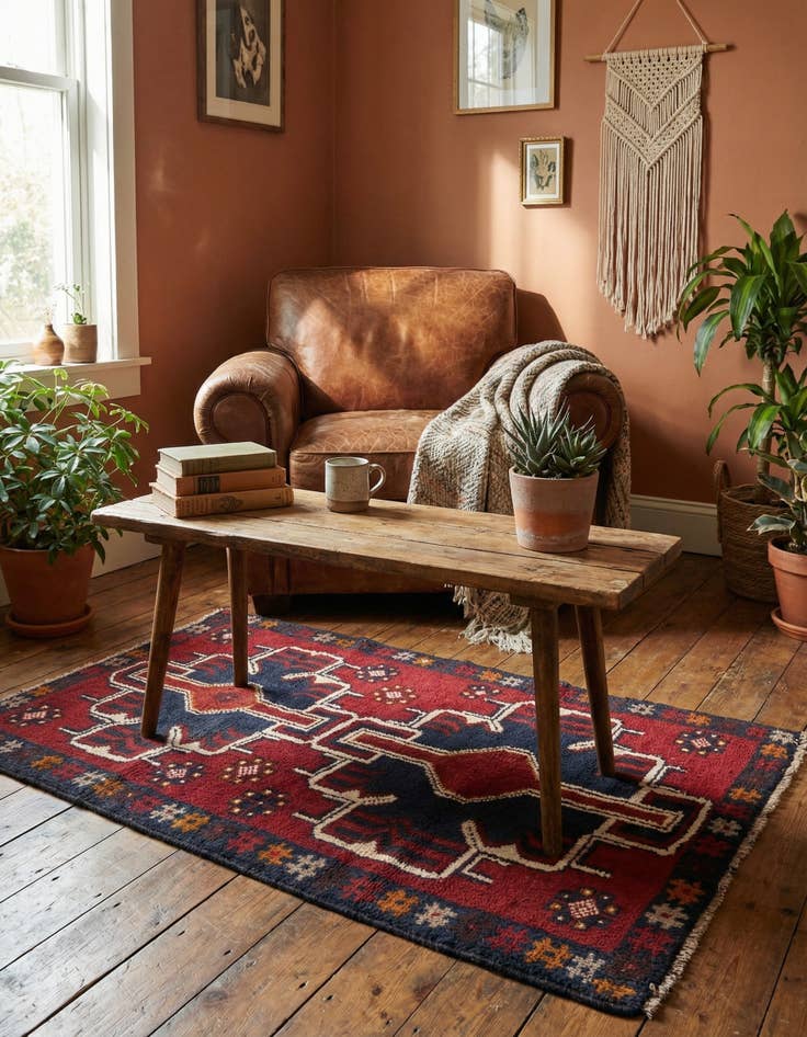 Detail image of 2' 10 x 4' 6  Hand Knotted Balouch Persian Wool Rug