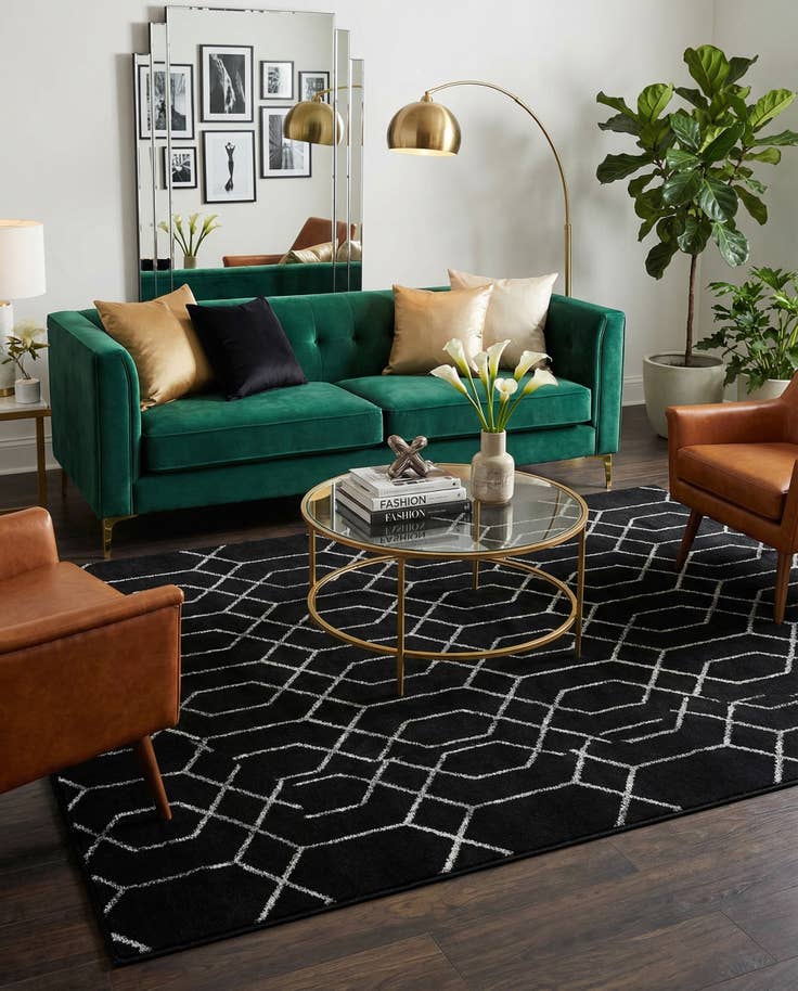 Detail image of 4' x 6' Marilyn Monroe™ Glam Trellis Rug