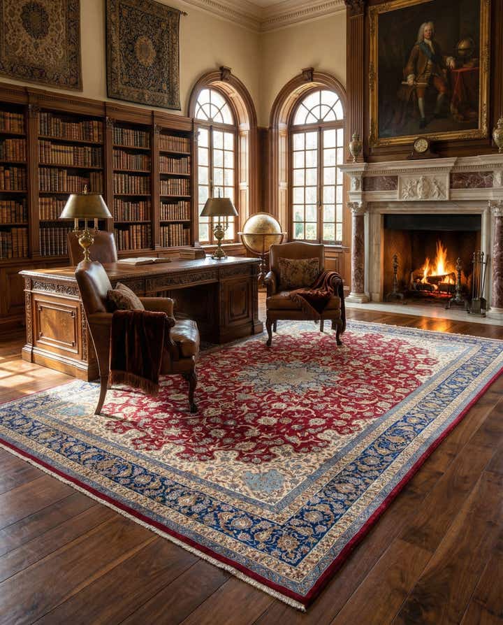 11' 6 x 16' 9 Hand Knotted Isfahan Persian Rug