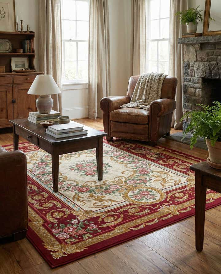 5' x 8' Easy-Clean Traditional Indoor / Outdoor Rug
