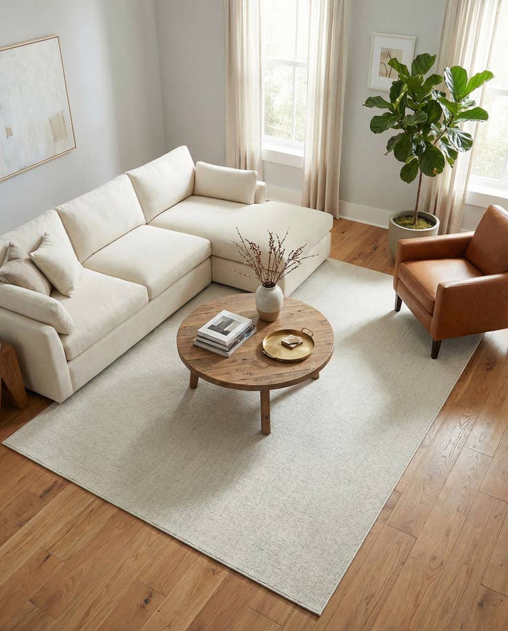 Detail image of 7' 10 x 10' Easy-Clean Solid Indoor / Outdoor Rug