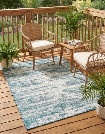 4' x 6' Easy-Clean Modern Indoor / Outdoor Rug