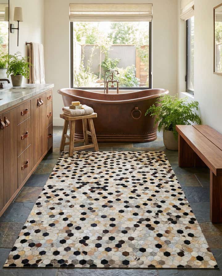 4' 11 x 7' 9 Cowhide - Patchwork Rug