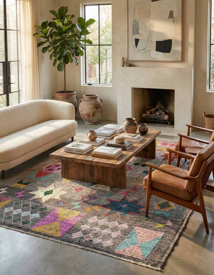 Detail image of 8' 2 x 10' 4  Hand Knotted Moroccan Wool Rug