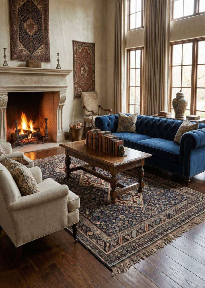 4' 11 x 8' 4 Ghashghai Wool Rug