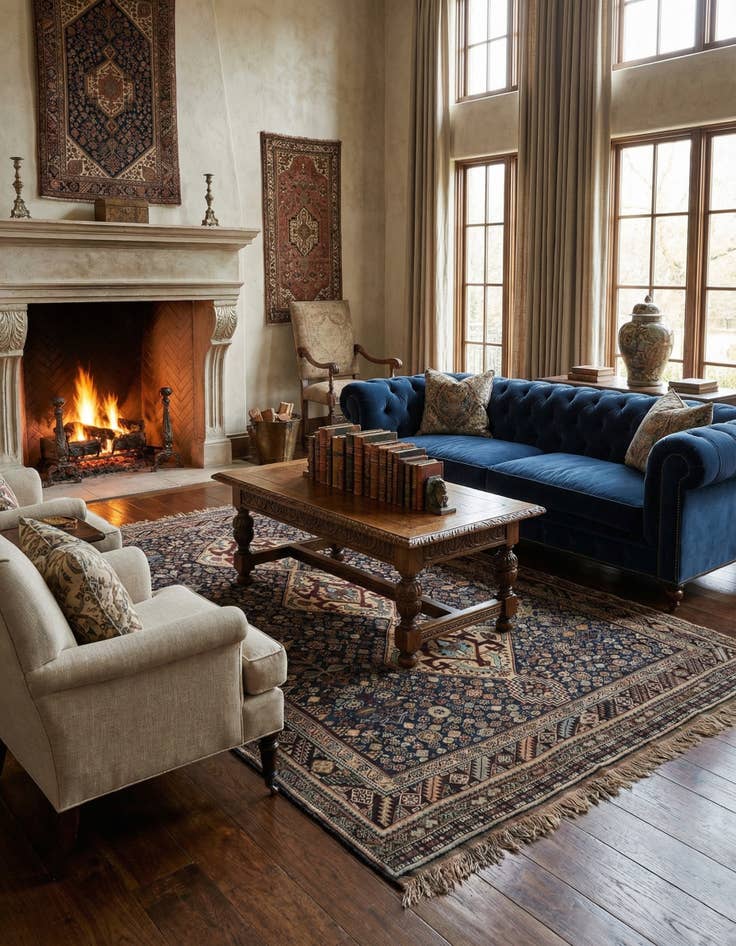 Detail image of 4' 11 x 8' 4 Ghashghai Wool Rug