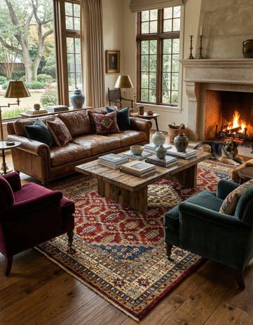 5' 10 x 9' Kazak Wool Rug