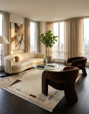 5' 7 x 7' 9 Hand Knotted Darya Wool Rug