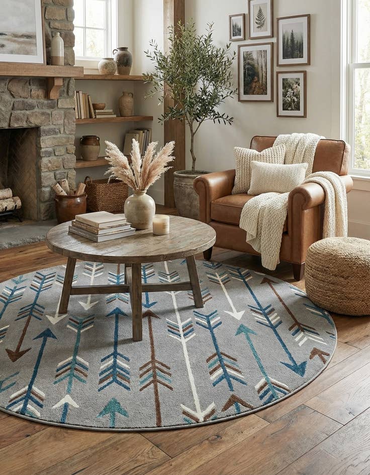 Detail image of 7' 10 x 7' 10 Harvest Round Rug