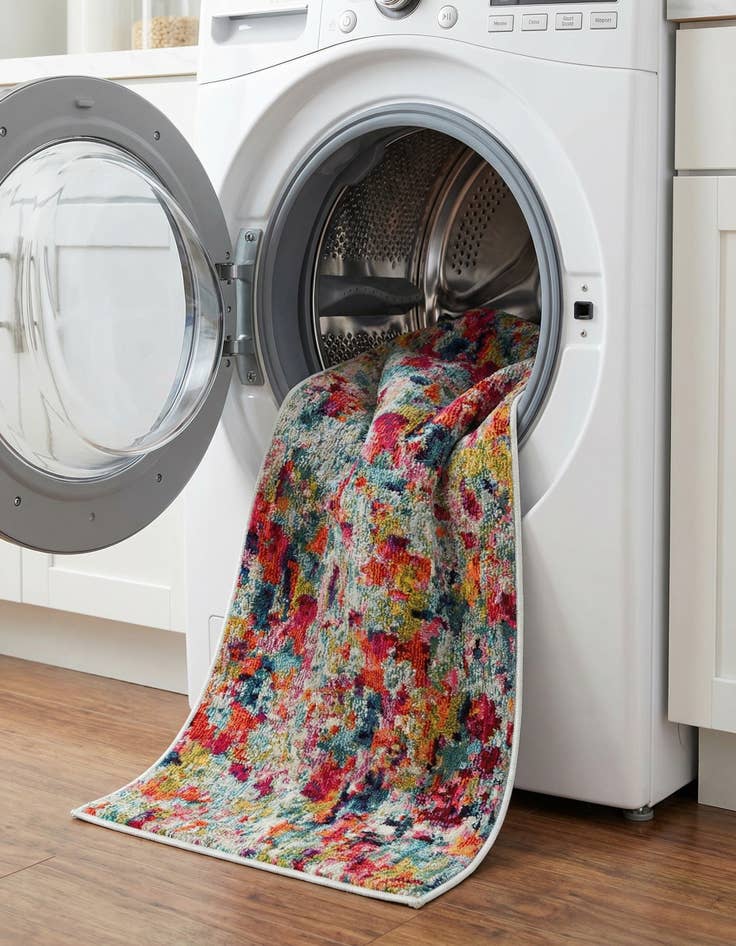 Detail image of 2' 2 x 6'  Washable Spectrum Runner Rug