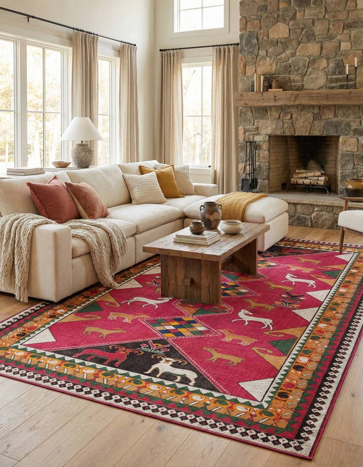 Detail image of 10' 6 x 16' 5 Washable Santa Fe Rug