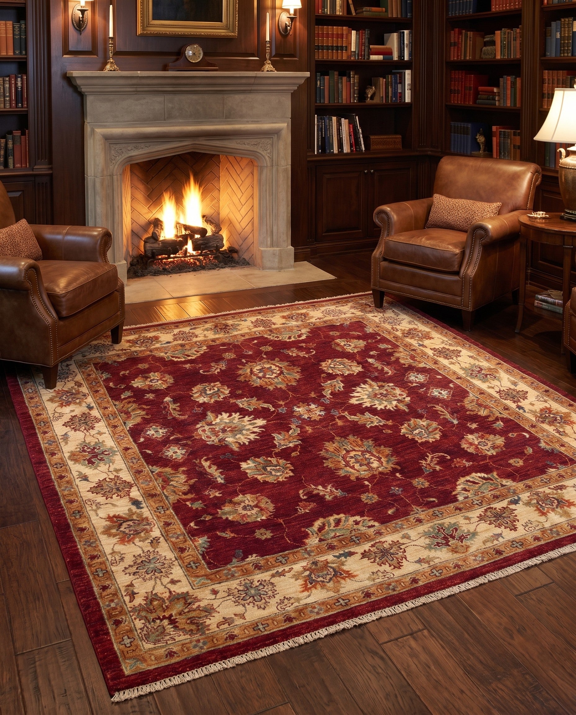 6' 2 x 6' 4 Hand Knotted Ziegler Square Rug