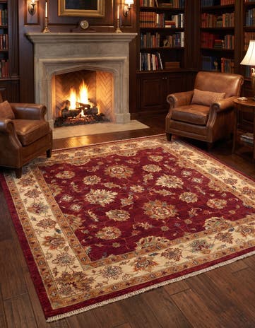 6' 2 x 6' 4 Hand Knotted Ziegler Square Rug