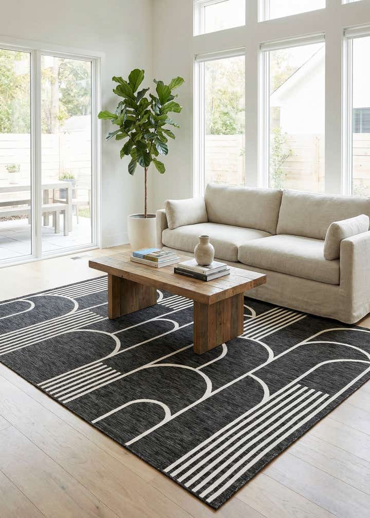 7' x 10' Easy-Clean Modern Indoor / Outdoor Rug