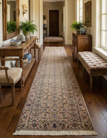 2' 9 x 12' 9 Hand Knotted Farahan Wool Runner Rug