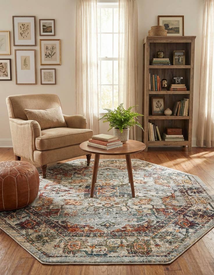 Detail image of 6' 1 x 6' 1 Isabella Octagon Rug