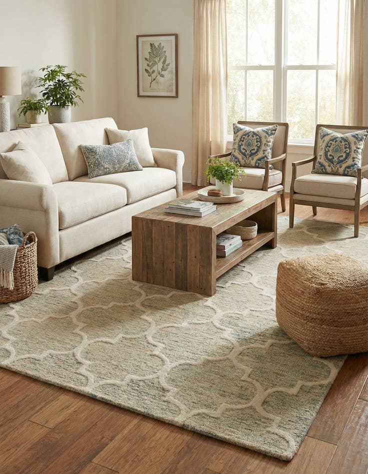 Detail image of 5' x 7' 10 Luna Wool Rug