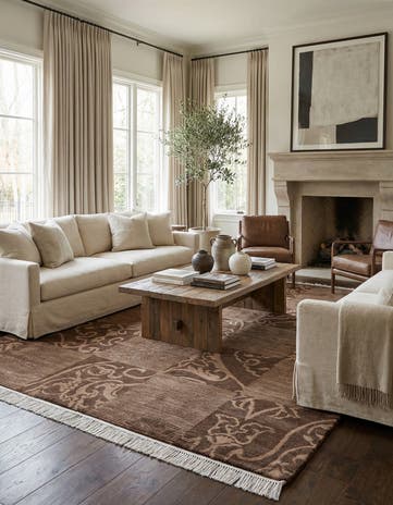 5' 9 x 8' Hand Knotted Darya Wool Rug