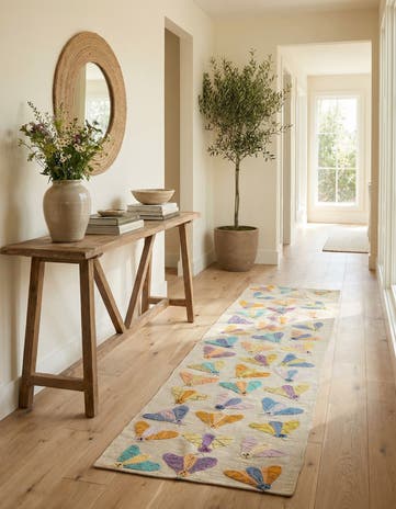 2' 5 x 9' 5 Hand Woven Kilim Suzani Wool Runner Rug