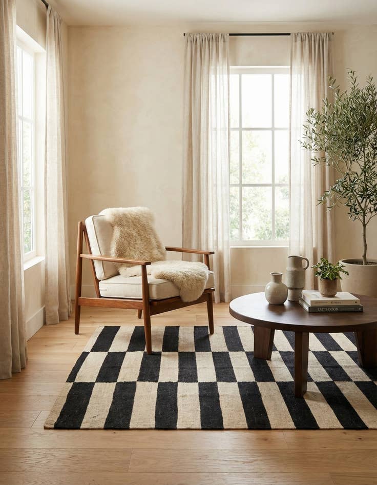 Detail image of 2' 8 x 3' 10  Hand Woven Kilim Modern Wool Rug