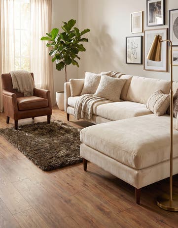 3' 4 x 5' 6 Solid Shag Rug