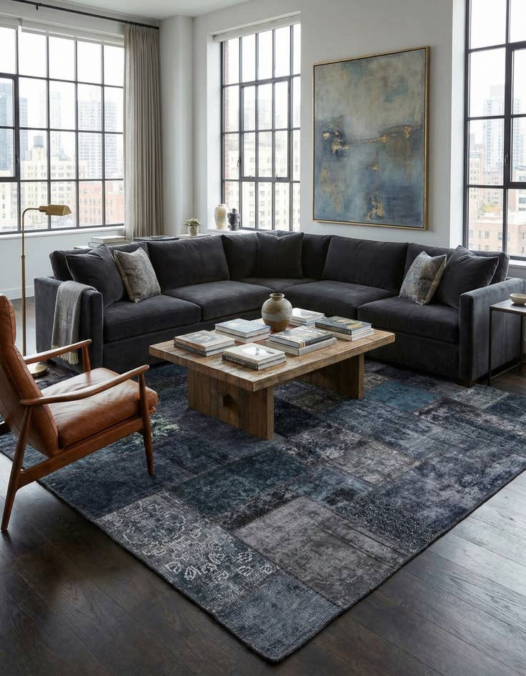 Detail image of 6' x 9'  Hand Knotted Ultra Vintage Persian Wool Rug