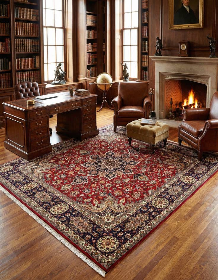 Detail image of 6' 8 x 6' 9 Tabriz Square Rug