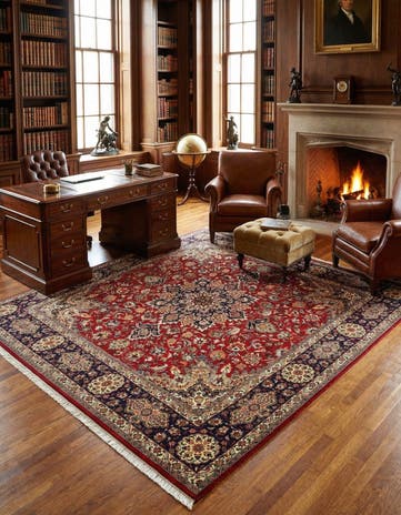 6' 8 x 6' 9 Tabriz Square Rug