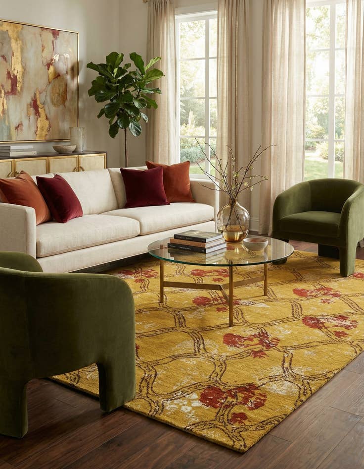 Detail image of 5' 6 x 8' Anar Wool Rug