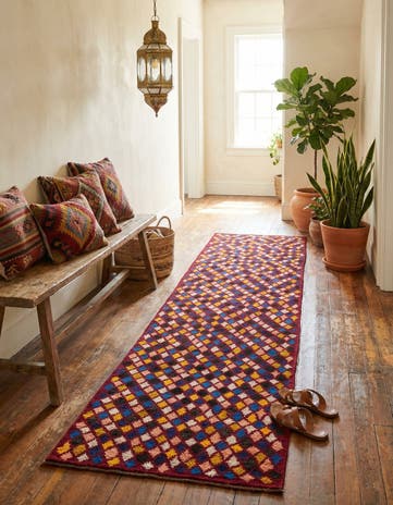2' 7 x 9' Hand Knotted Balouch Wool Runner Rug