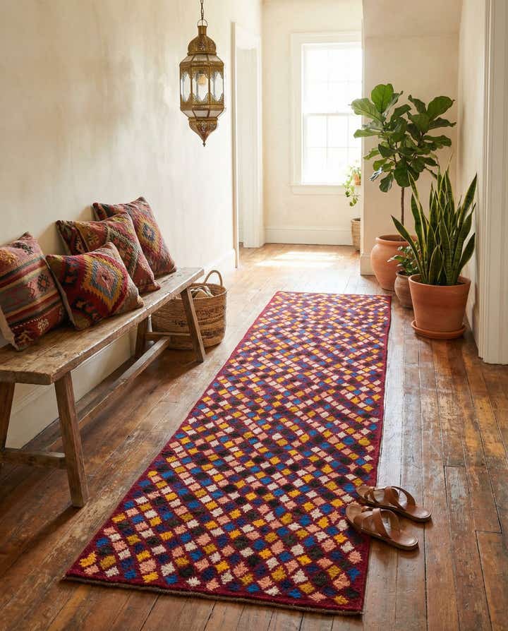 2' 7 x 9' Hand Knotted Balouch Wool Runner Rug