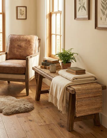 Natural Hand Woven Chunky Jute Table Runner Rug